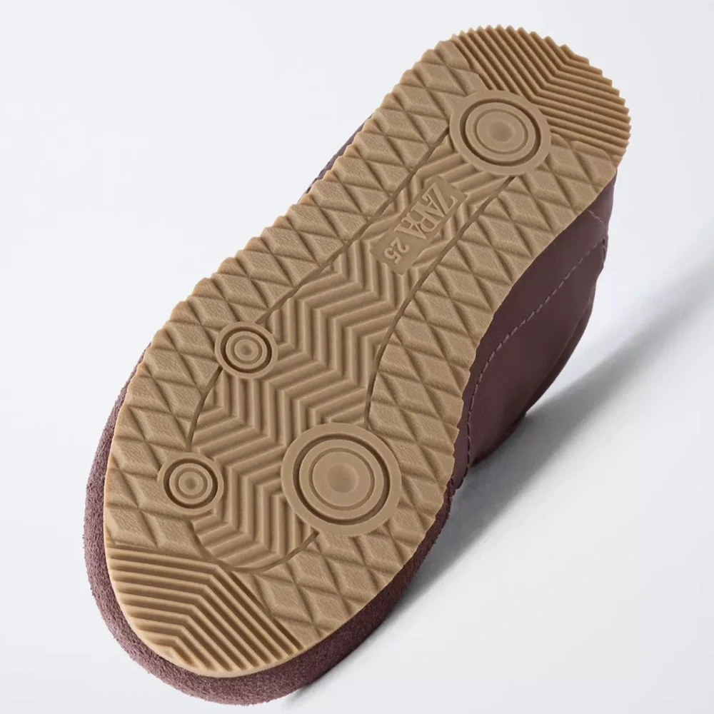 Zara COLBO Kids Sneakers in Burgundy Chocolate Brown - Picture 7 of 7